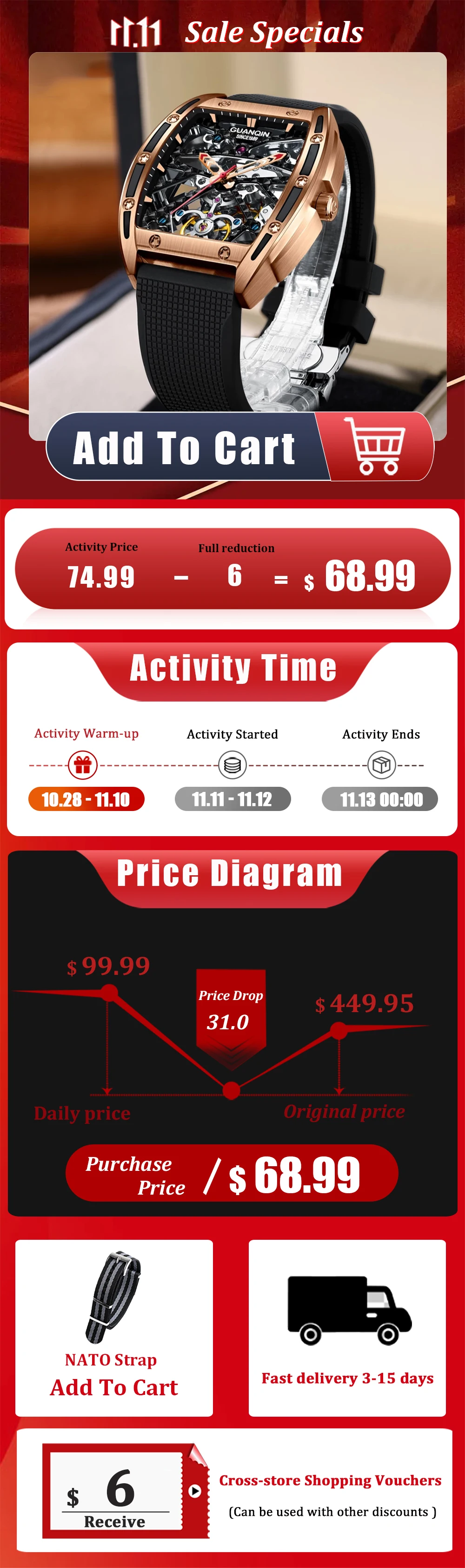 GUANQIN 2021 Men's Watches Mechanical Automatic Watch For Men Top Brand Luxury Stainless Steel Business Clock Relogio Masculino GUANQIN 2021 Men's Watches Mechanical Automatic Watch For Men Top Brand Luxury Stainless Steel Business Clock Relogio Masculino