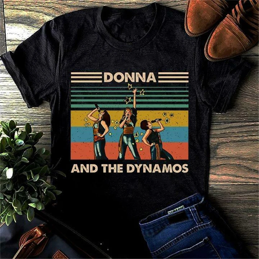 Donna And The Dynamos Mamma Mia T Shirt Ladies Black S-3Xl Cotton Free Shipping Tee | Мужская одежда