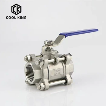 

CK 1/2” 3/4“ 1”Stainless Steel SS 304 Pipe Three-Piece Ball Valve Female Threaded DN15 DN20 DN25 Sanitary Ball Valve Straight