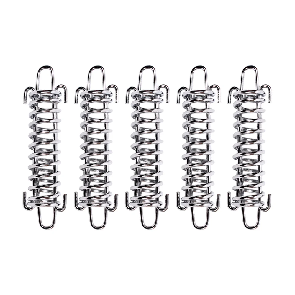 

5pcs Tent Wind Spring Wind Rope Buckle Outdoor Camping High Strength Steel Rope Buckle Tent Fixed Buckle Spring Hook Buckle