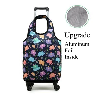 Equipaje de mano con ruedas para mujer, carrito para la compra_voghion.com