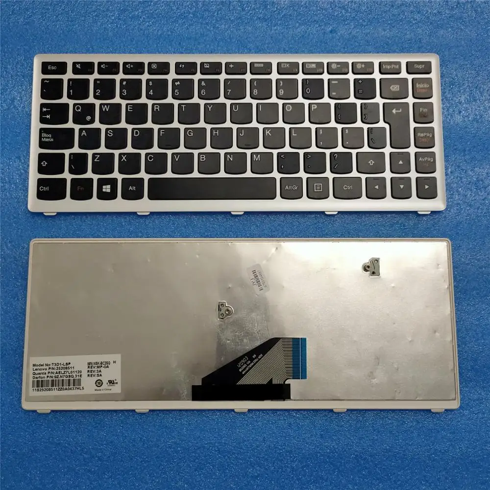 

New Original for Lenovo IdeaPad U310 Laptop keyboard white frame