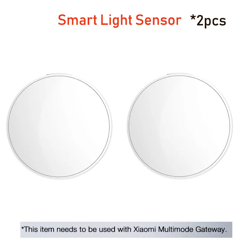 Умный светильник Xiaomi Mijia с датчиком Zigbee 3,0 светильник с функцией обнаружения Интеллектуальная связь Водонепроницаемая работа с интеллектуальным многомодовым шлюзом - Цвет: 2pcs light sensor
