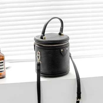 

Small Bucket Bag Women's 2020 New Style Retro Women's Hand Bags Genuine Leather Mori Retro Simple Bag Ins Cross-Body Mini Bag