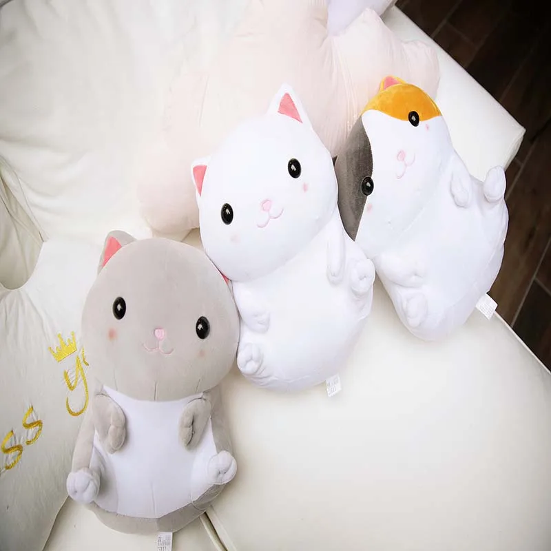 1 шт. почтовую службу «e-packet», которая работает 33/40 см Kawaii мягкие кошка кукла милые мягкие плюшевые игрушки мягкие вниз хлопок со звуком, детские игрушки для девочек на день рождения, подарок на Рождество