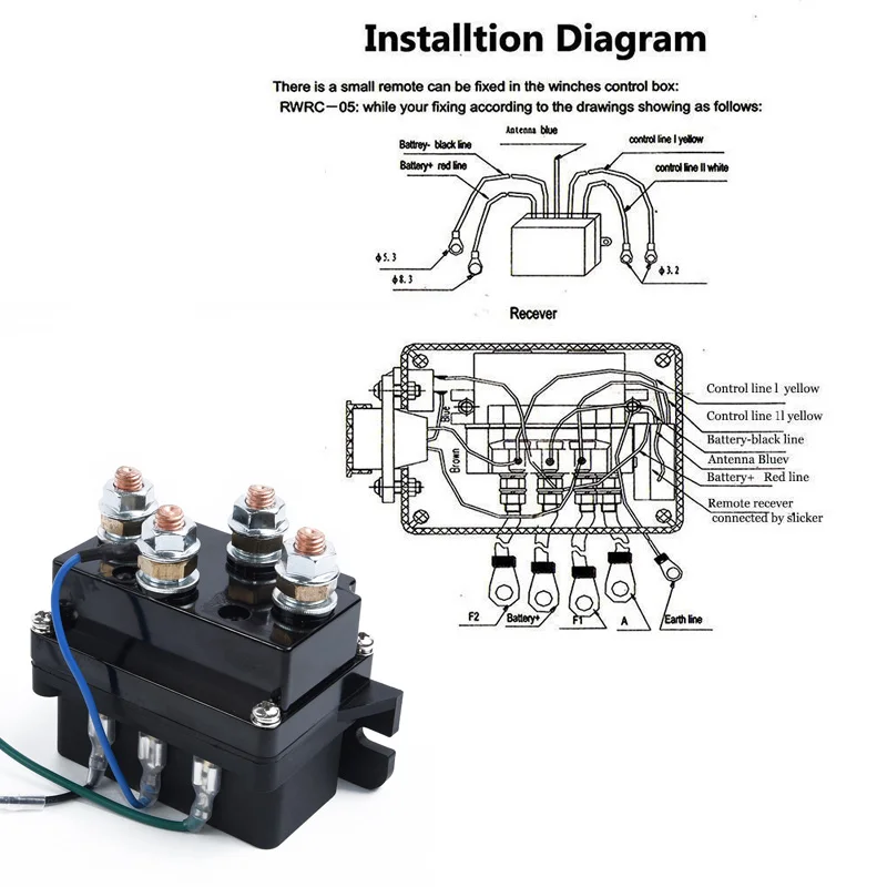 Universal 12v 500a Winch Remote Contactor Winch Control Solenoid Relay Twin Wireless Remote Recovery Car Motorcycle Accessories Car Switches Relays Aliexpress