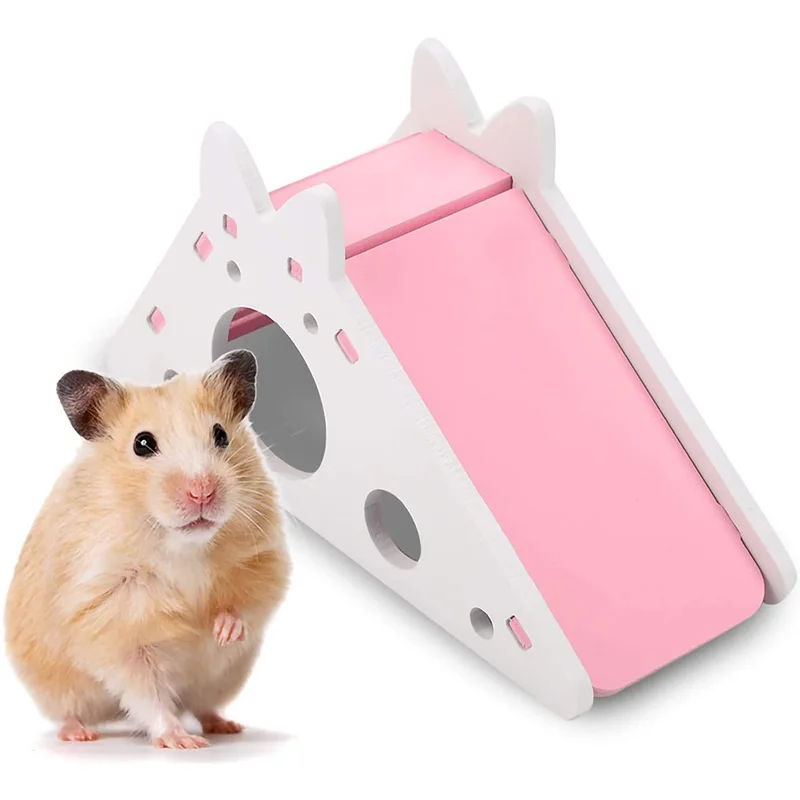 Wooden Hamster Hideout House Rest Nest Assembly Climbing Stairs Small Pet Exercise Playing Toy for Mouse Rat Gerbil Animal | Дом и сад