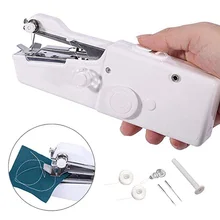Portable Sewing Machine Mini Handheld Sewing Machine Cordless Electric Stitch Household Tool for Fabric Clothing Kids Cloth