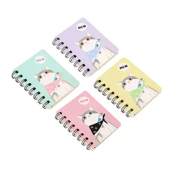

4pcs Note Pad Notebook Pocket Cute Mini Portable Cartoon Diary Book Notepad Notebook for Travel Journal Record Book Diary Book