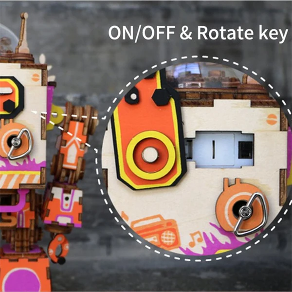 Robotime деревянная ручная работа Diy Сборная модель музыкальная шкатулка стимпанк может поворачиваться заводная Музыкальная шкатулка идеальный подарок для друзей Чи