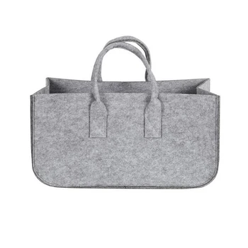 

Organizer Bags Multifunctional Carrier Rectangular Shopping Large Capacity Felt Storage Basket With Handle Bedroom Handbag