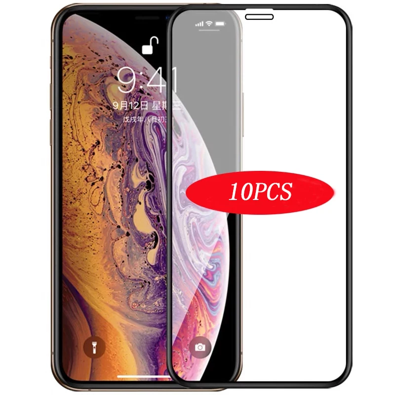 Закаленное стекло с полным покрытием для iPhone 7 8 6 6splus X защитная пленка экрана XR XS