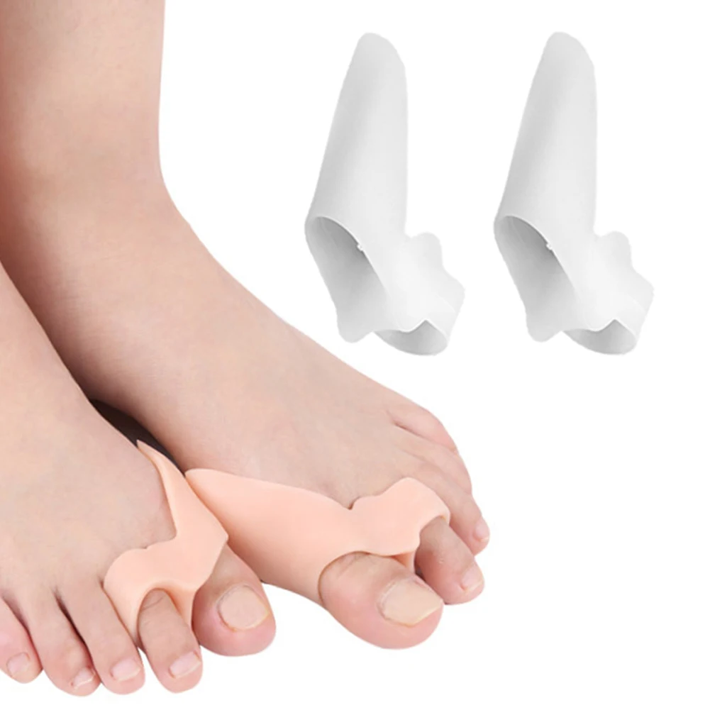 1pair Silicone Gel Bunion Big Toe Separator Spreader Eases Foot Pain
