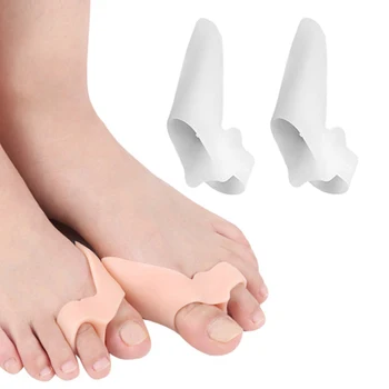 1Pair Silicone Gel Bunion Big Toe Separator Spreader Eases Foot Pain Foot Hallux Valgus Correction Guard Cushion Concealer Thumb