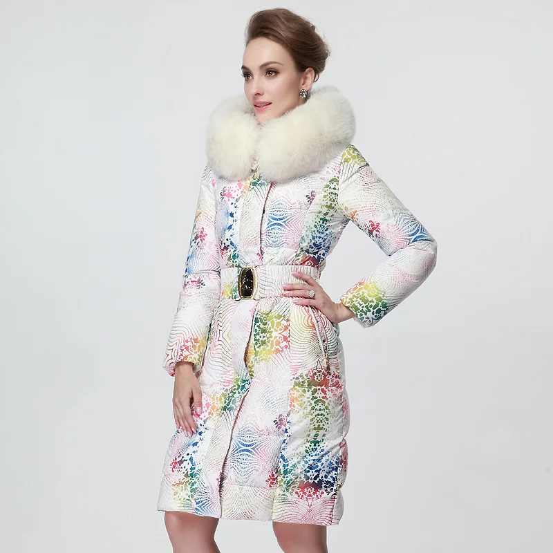 Royalcat/ зимняя куртка, женские пуховики с лисьим мехом, женское пуховое пальто, капюшон с натуральным мехом, пуховая верхняя одежда, парки, длинная свободная парка