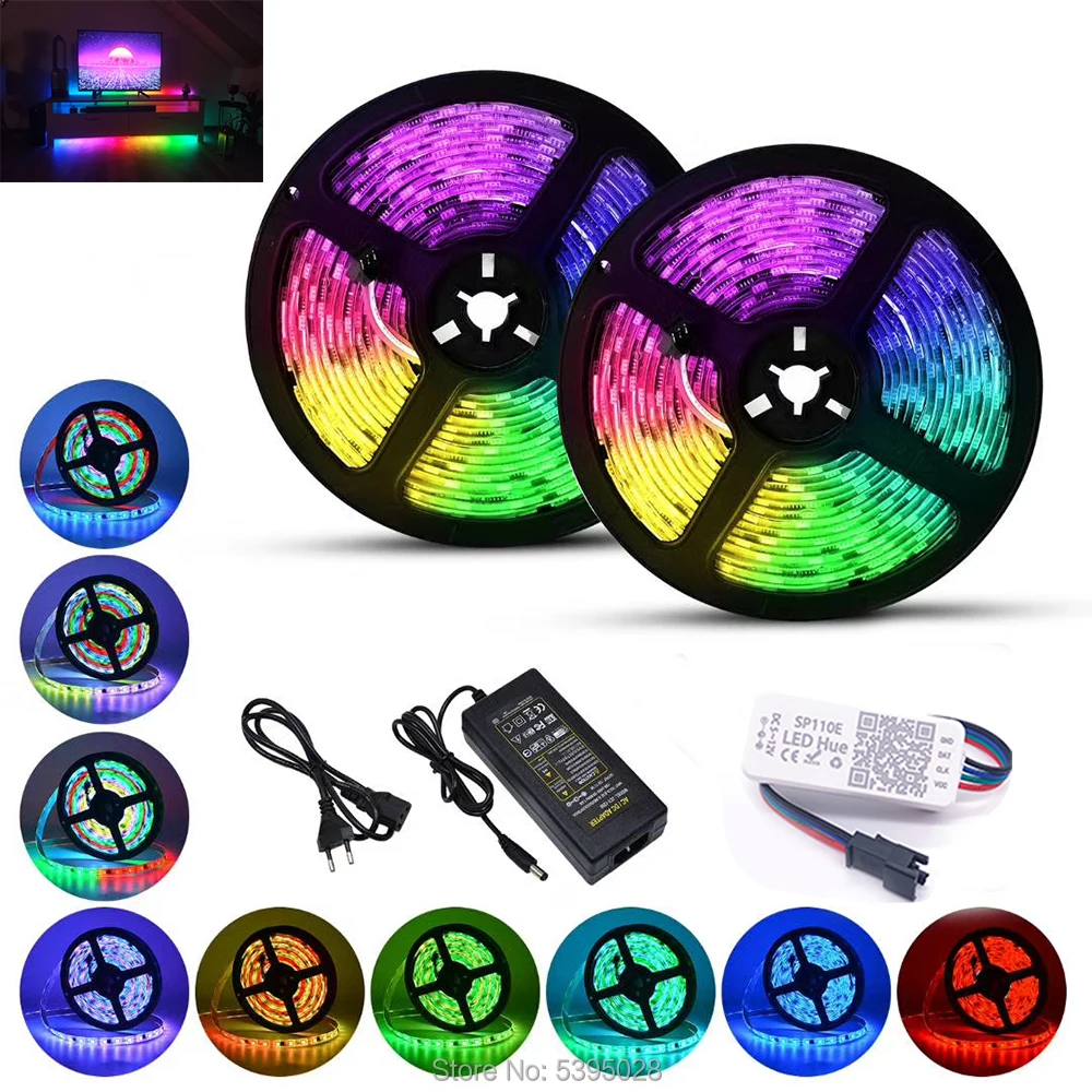 Комплект Bluetooth контроллера WS2812B SP110e с чипом питания Rgb5050 умная Пиксельная