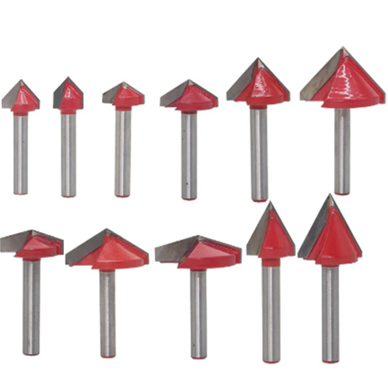 

CNC Engraving V Groove Router Bit Bevelling Cutter 60 90 120 Degree 3D Router Bit Cutting Tool