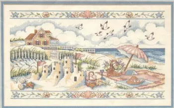 

DD Rabbit and fox with love cross stitch kit Animal cotton thread Love lock canvas stitching embroidery Dim 3734