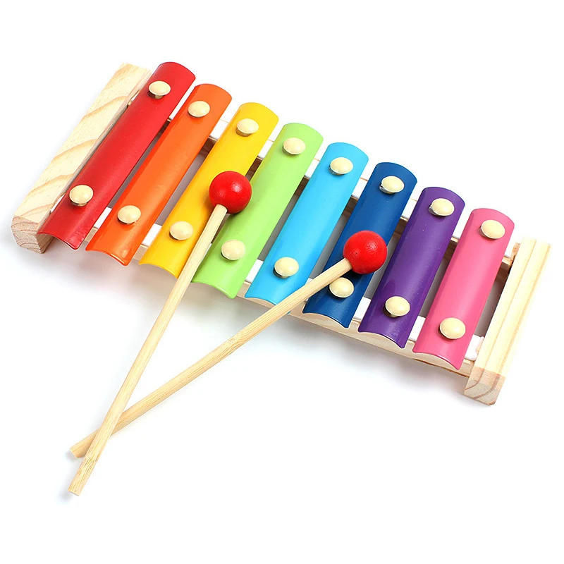 Музыкальный ксилофон игрушки Красочная стальная пластина C Ключ ударная рука стук для ребенка раннее развитие детей детское образование