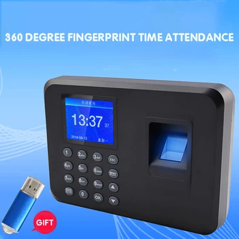 

New Fingerprint Time Card Attendance Machine Fingerprint Password Recognition H1 Upgrade Time Attendance Machine To Send U Disk