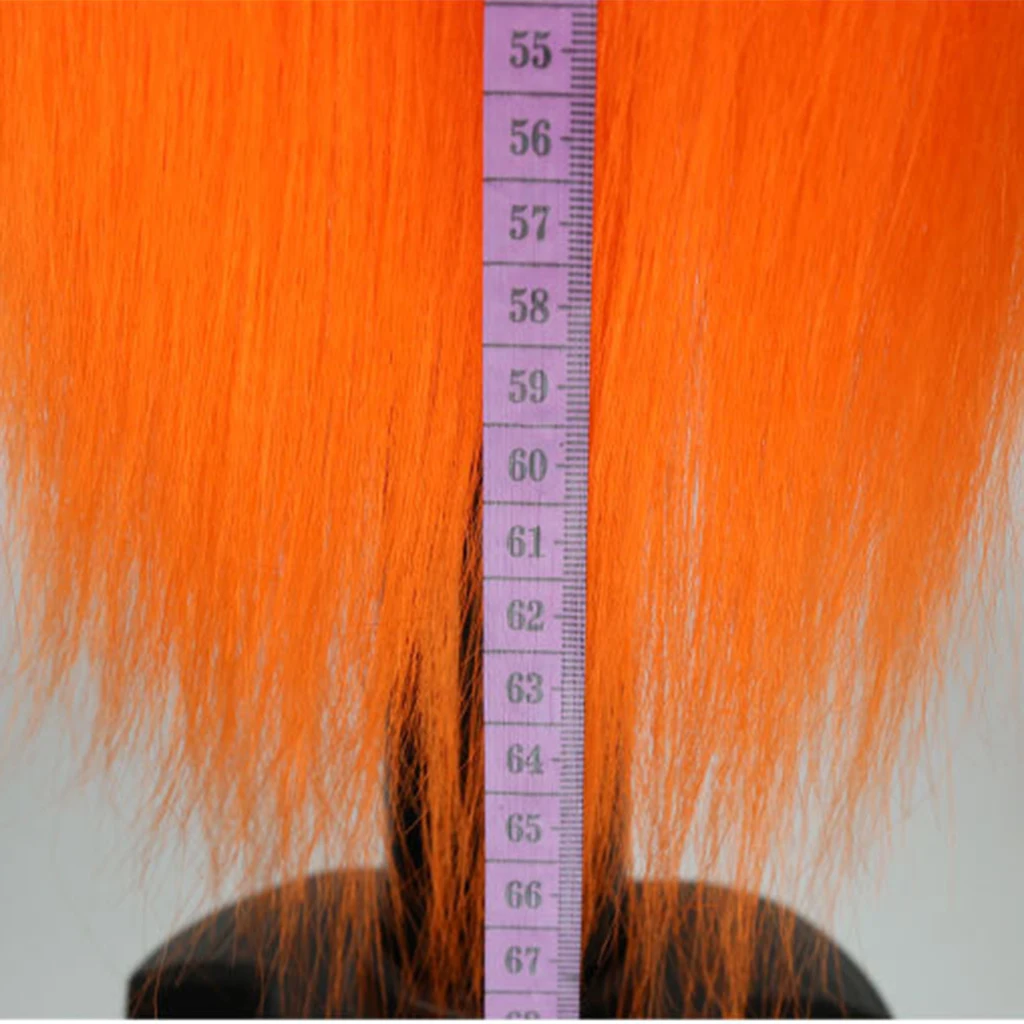 Mannequin Head Beauty Salon Long Orange Hair Cosmetology Mannequin Manikin Training Head Model Hairdressing Styling Practice