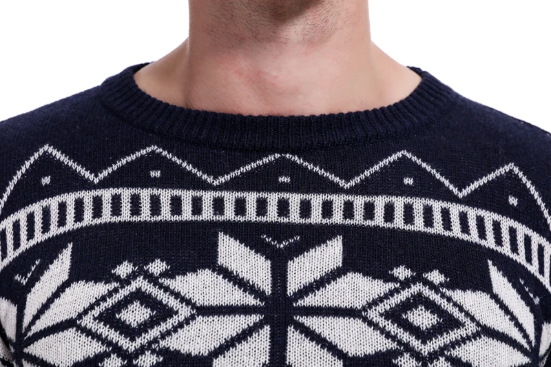 Осень зима мужской Рождественский свитер Roudneck Повседневные свитера олень вязаный пуловер Джемпер Джерси Slim Fit Мужская одежда Pull Homme