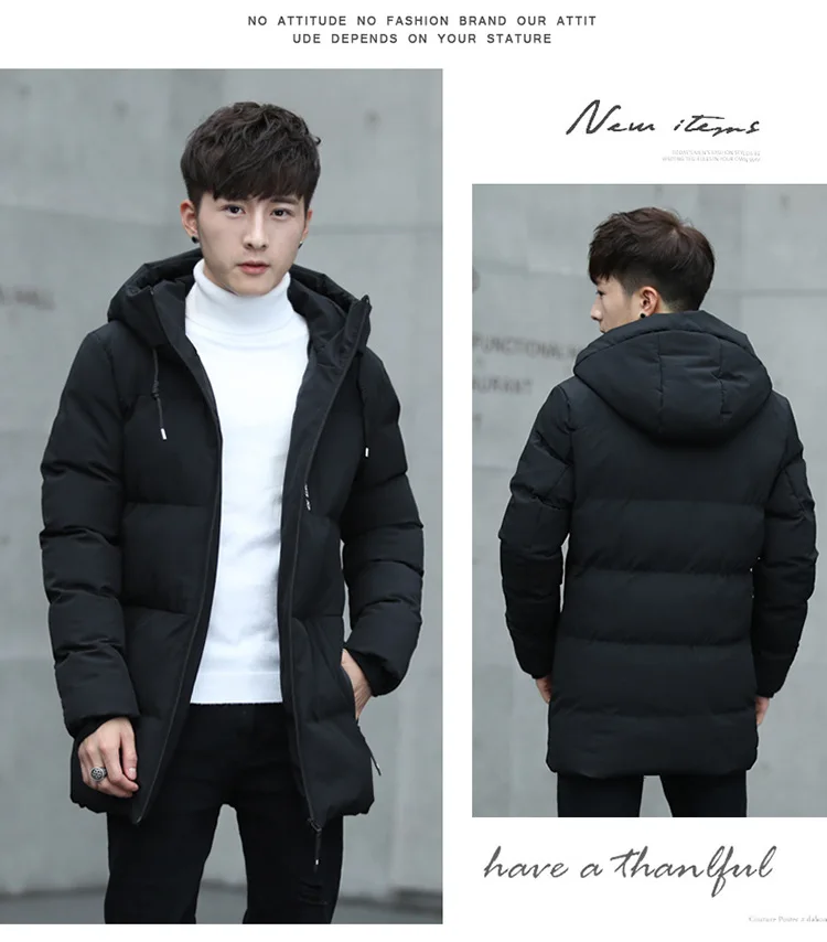 

Fashion Long Winter Jacket Men Plus Size Cotton Parka Coat Hooded Thicker Warm Winter Coat Men Jacket Winter veste homme hiver