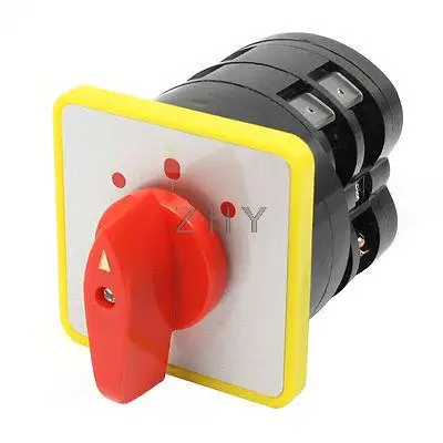 

500V Ui 16A Ith 3 Position Rotary Cam Universal Changeover Switch LW5D-16/2