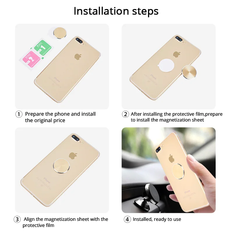 Enhanced Magnetic Metal Plate for Phone Holder - Sleek Iron Sheet Accessory for Secure Attachment