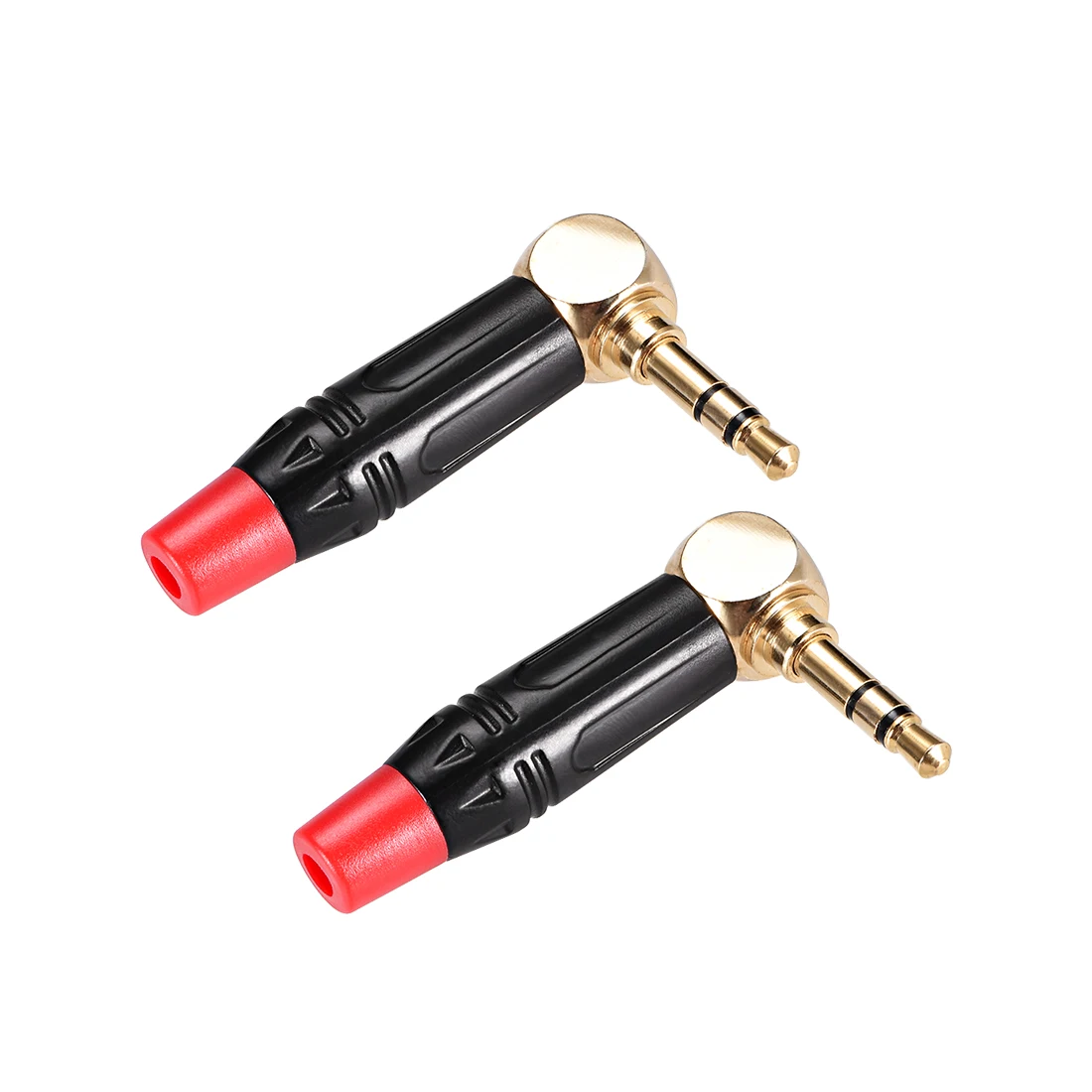 

uxcell 3.5mm Stereo Male Jack Solder Connector 90 Degree Audio Video AV TV Power Adapter Gold Plated Brass 2pcs