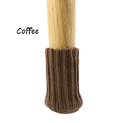 4pcs/Set Anti Slip Furniture Legs Mat For Chair Socks Bumper Damper Table Feet Rug Caps Felt Pads Knitting Protector coffee