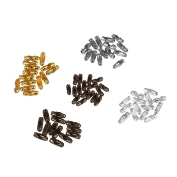 

200pcs/lot 1.5 /2 /3.2 mm Crimps Ends Beads Ball Chain Connector Clasp For DIY Findings Necklace Bracelet Jewelry Making