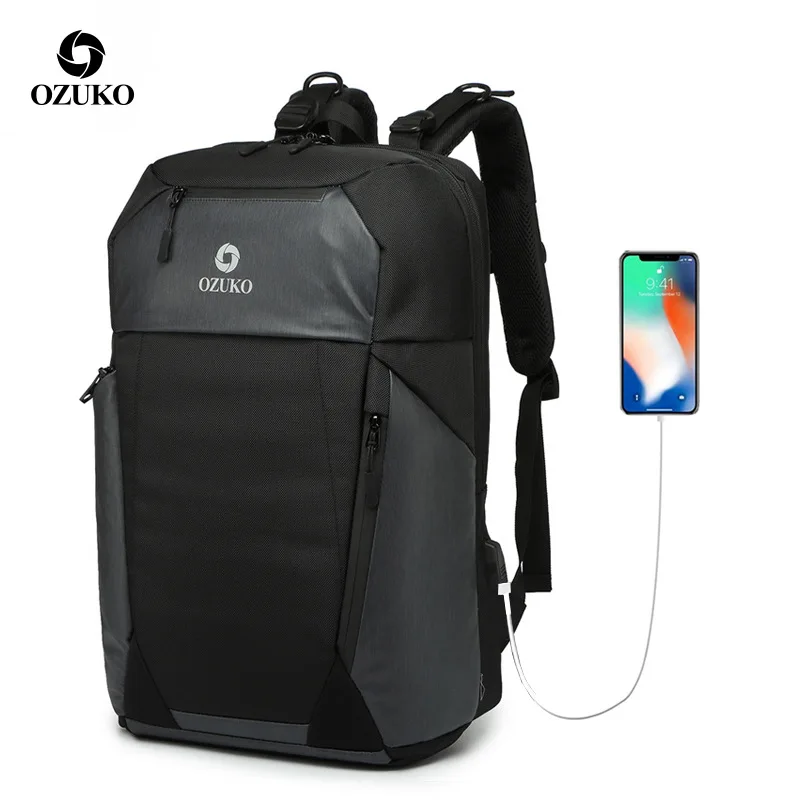 OZUKO Anti Theft Backpack Men Casual 15.6 Laptop Backpacks Multifunction Waterproof Bagpack USB Charging Travel Bag Mochila Male | Багаж и