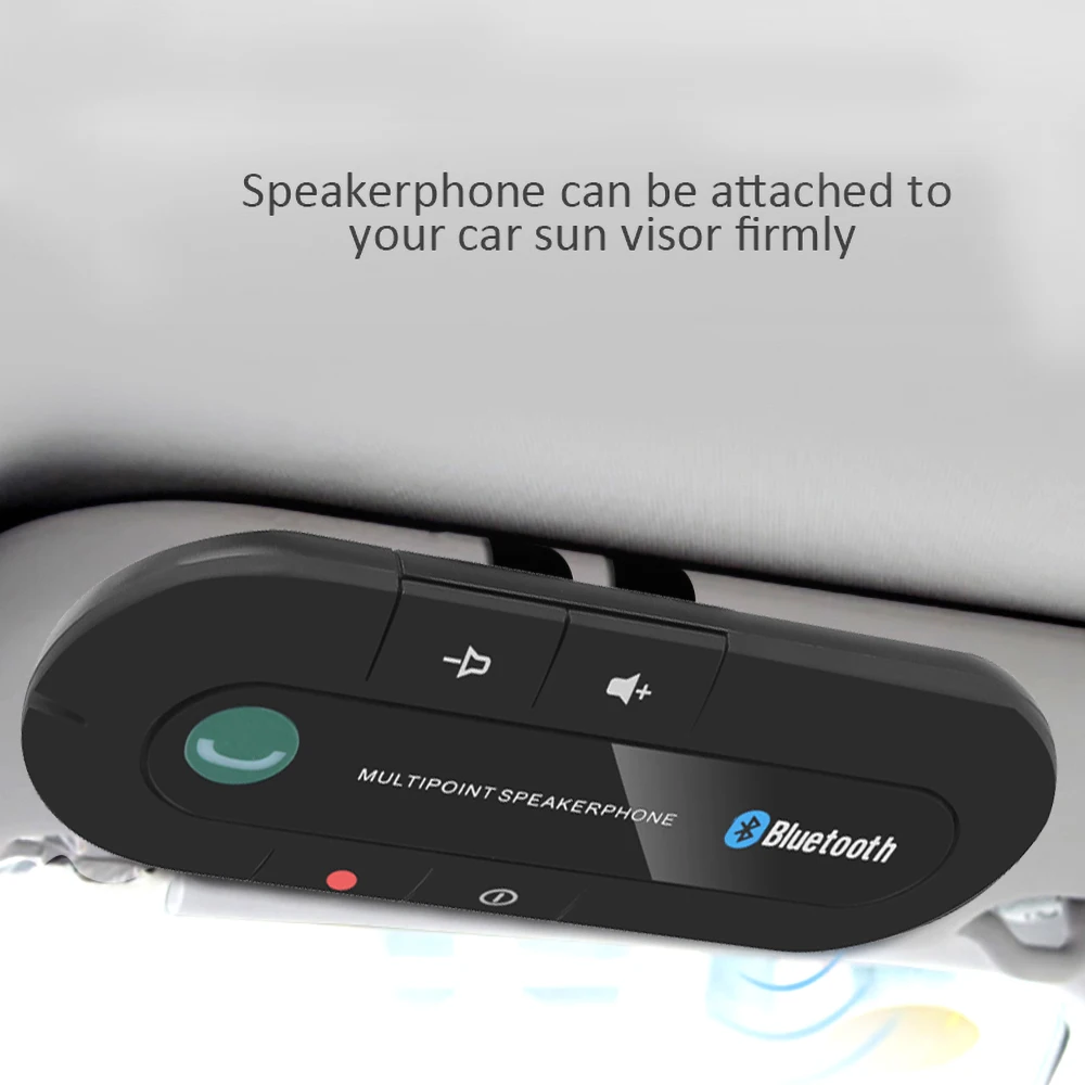 Handsfree Bluetooth Car Kit Sun Visor Clip Audio Adapter Wireless Receiver Multipoint Speaker Phone Auto Stereo Mp3 Player bluetooth audio adapter car mp3 player bluetooth mp3 receiver bluetooth music player car audio converter