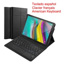 For Samsung Galaxy Tab S5e 10.5 Tablet Magnetic And Detachable Touch Bluetooth Keyboard Protective Cover With Leather Case