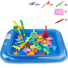 Горячая Распродажа летних детских магнитных рыболовных игрушек, 26 комплектов детских плавающих рыболовных игрушек для бассейна, подарки для детей, очень интересные