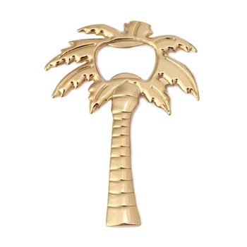 

Golden Palm Tree Wine Bottle Cap Opener Barware Tool Wedding Party Favor Gift