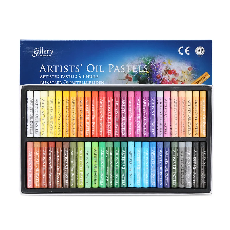 MUNGYO MOPS Oil pastels 12/25/48 Colors Round Shape Oil Pastel for Artist Student Graffiti Painting Drawing Pen Soft Crayon
