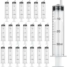 Grande seringa plástica de 10 pces para laboratórios científicos e dispensando usos múltiplos ferramentas de medição da seringa 30 ml