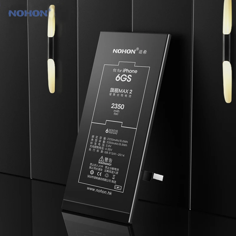 Nohon Аккумулятор для iPhone 6s iPhone 6s 2250-2350mAh максимальная емкость литий-полимерные Встроенные батареи+ инструменты для Apple iPhone 6s батареи