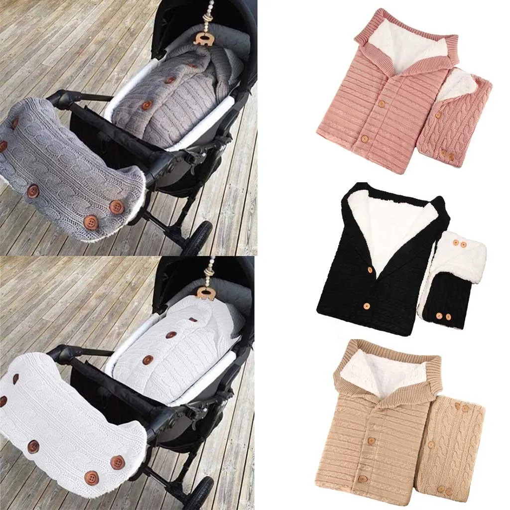 

Newborn Wrap Infant Baby Swaddle Solid Sleeping Bag Cute Soft Sleep Sack Stroller Wrap+Glovers Suitable For 0-8 Months 68X40CM