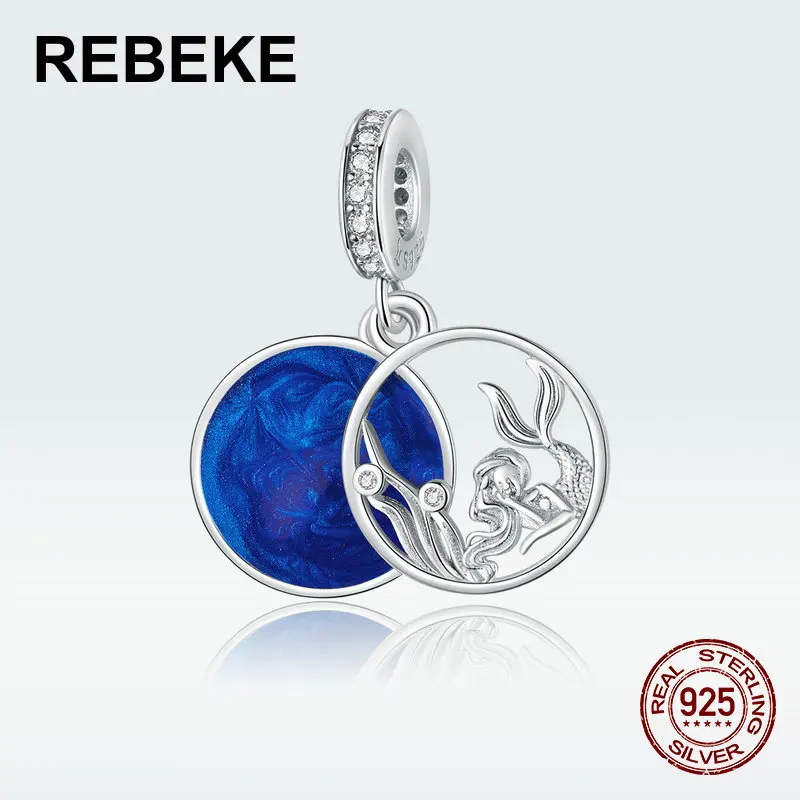 Женское ожерелье с подвеской Dreamy Sea из серебра 925 пробы синей эмалью|Шармы| |