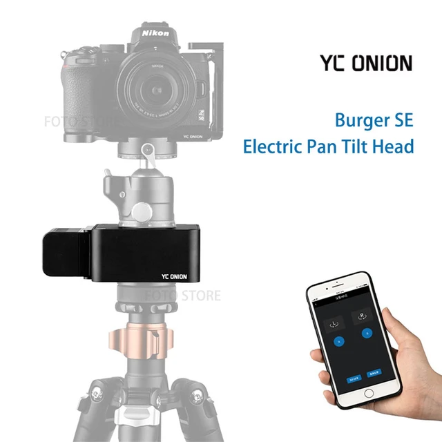 Yc Onion Burger Se Electric Panoramic Tripod Head Pan Tilt Head Motorized  App Control For Time-lapse Video Phone Camera Shooting - Tripod Heads -  AliExpress