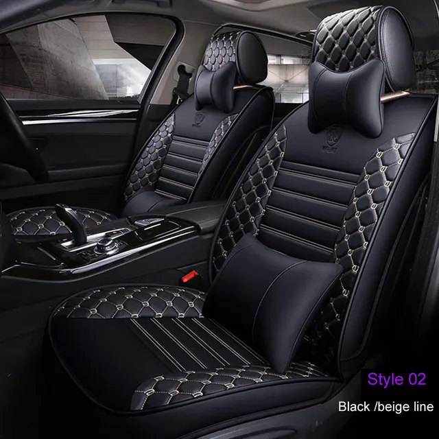 Front Black Waterproof Car Seat Covers TOYOTA YARIS AURIS AVENSIS AYGO COROLLA