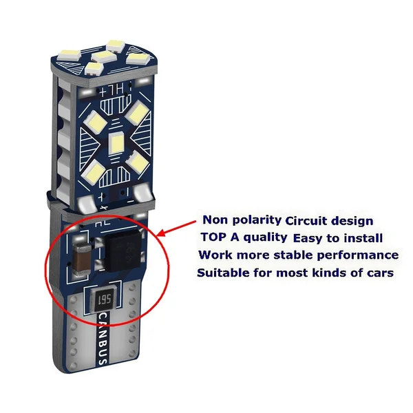 �ڵ��� LED ���� ����, WY5W 168 501 2825, �ڵ� ���� �� ���̵� ����, ���� 2 ��, 4 ��, T10 W5W 194 198 158, ����ǰ