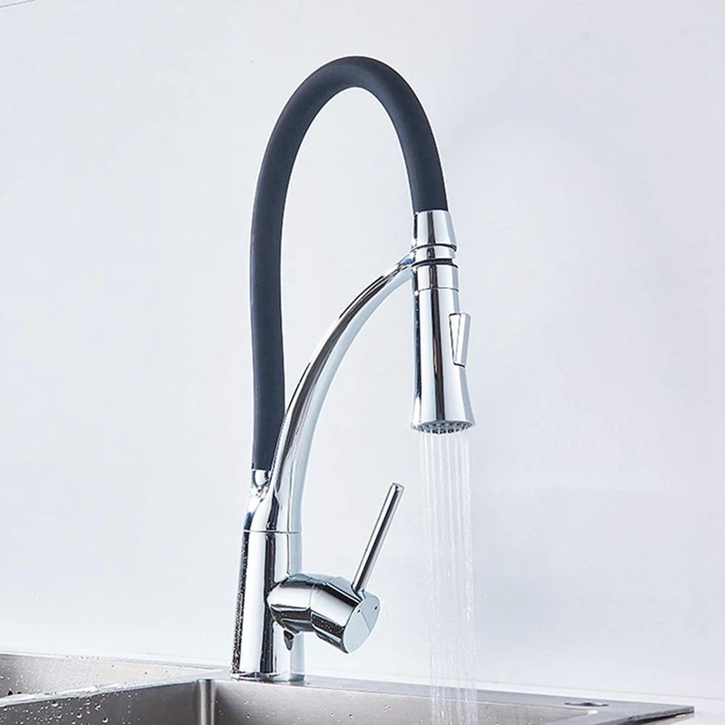 Kitchen Tap,Pull Down Sprayer Kitchen Basin Sink Mixer Tap 360 Degree Rotating Spout Hot and Cold Water Kitchen Faucet