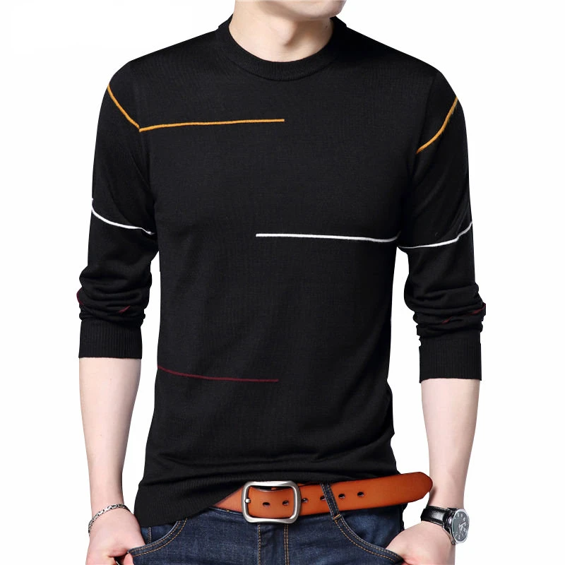 Autumn Winter Cashmere Wool Sweater Men Brand Clothing New Arrival Slim Fit Warm Sweaters O-Neck Pullover Men Top J687
