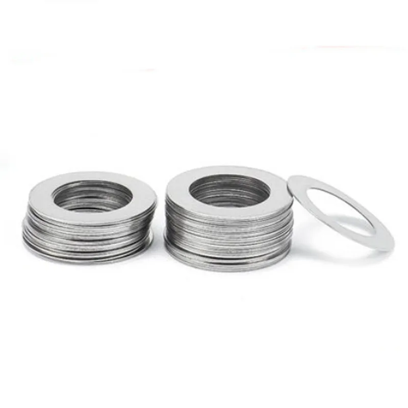 10-100pcs 0.1mm 0.2mm 0.3mm 0.5mm DIN988 스테인레스 스틸 플랫 와셔 초박형 가스켓 정밀 조정 가스켓 m3 M 30