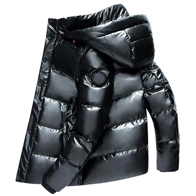 

Down Jacket Mens Short 2019 New Winter Coat Men Thick Warm Parka Hooded 90% White duck Down Jacket Waterproof Men Clothing