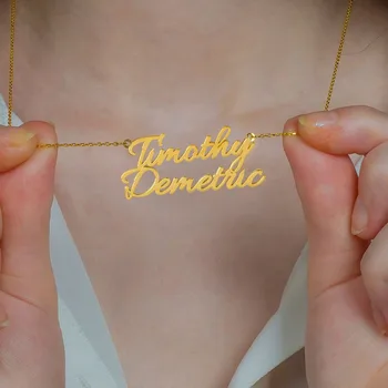 

Double name necklace Two name Necklace custom name necklace Personalized Necklace 925 Sterling silver 18k Gold Plated